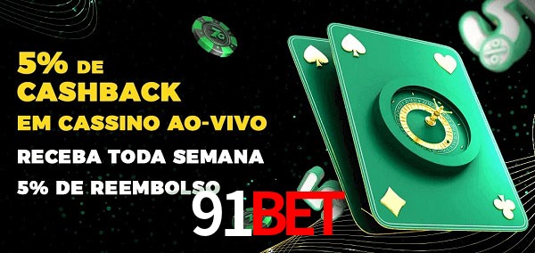 Promoções do cassino ao Vivo 91bet
